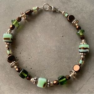 Stunning Gemstone/Sterling Silver Beaded Bracelet 
by LIZZdezigns